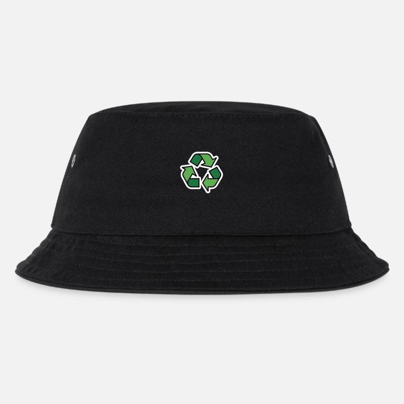 Recycling - Kinder Bucket Hat - Schwarz