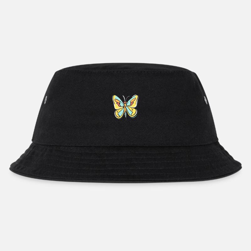 Schmetterling - Kinder Bucket Hat - Schwarz