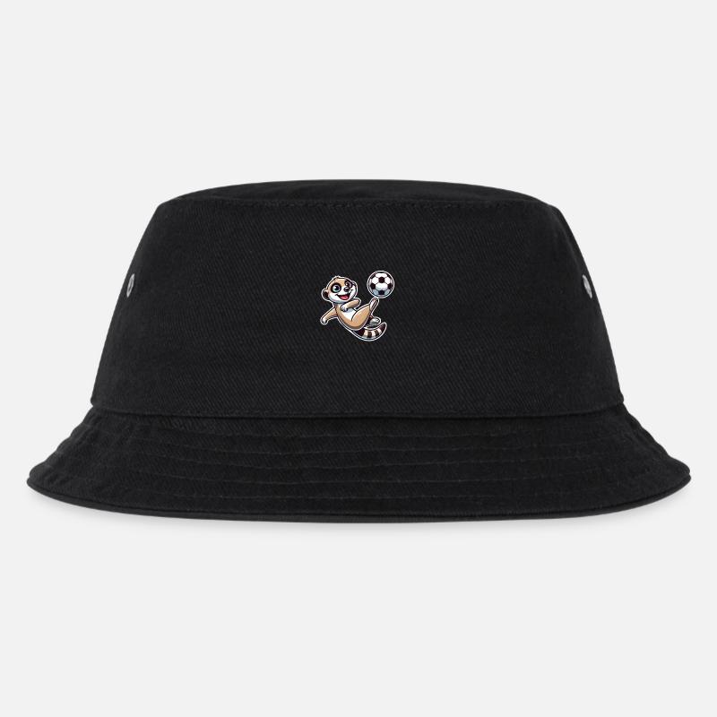 Fussball Erdmännchen - Kinder Bucket Hat - Schwarz
