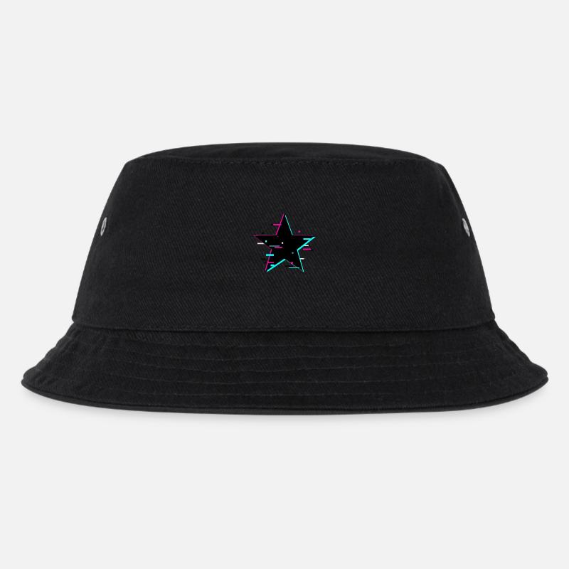 Star - Kinder Bucket Hat - Schwarz