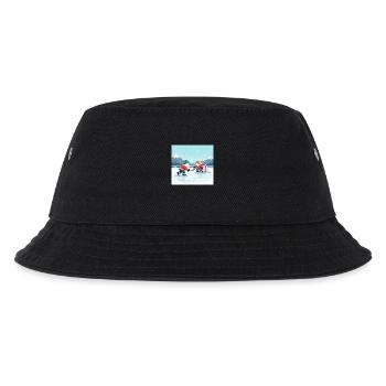 Eisbären spielen Eishockey - Cartoon Winter - Kinder Bucket Hat - Schwarz - Vorne