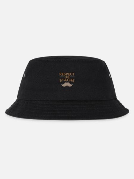 Respect The Stache - Kinder Bucket Hat - Schwarz