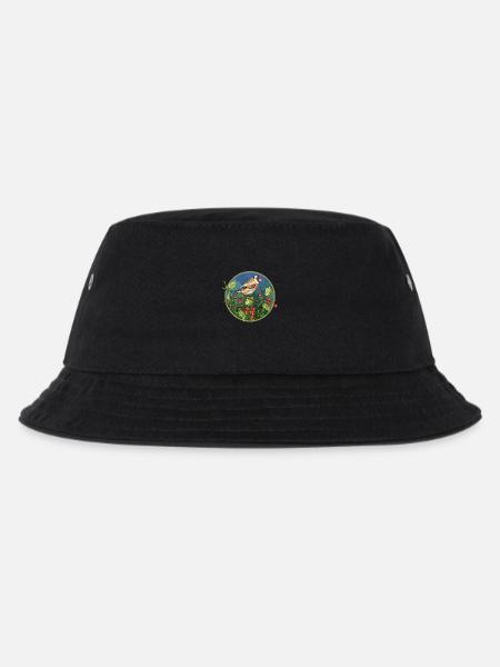 Bunter Vogel - Kinder Bucket Hat - Schwarz