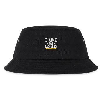 J’aime pas les gens T-shirt drôle français - Bob Enfant - noir - Devant