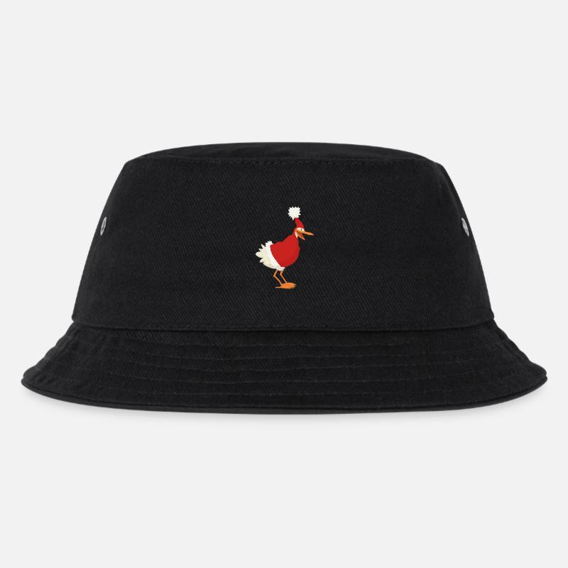 Weihnachtshuhn - Kinder Bucket Hat - Schwarz