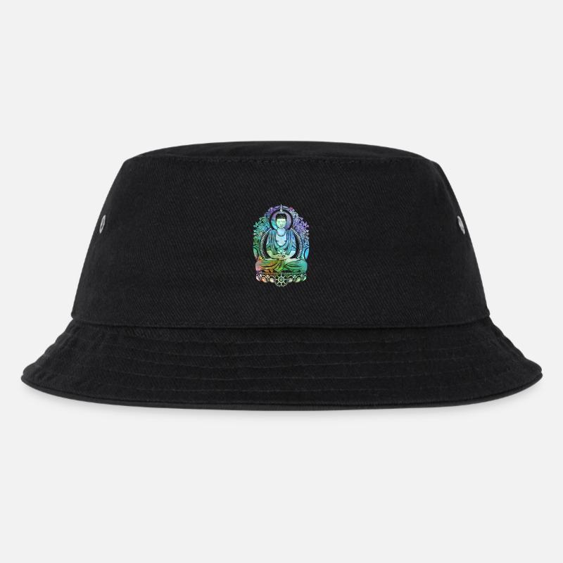 Cosmic Buddha - Cool - Kids’ Bucket Hat - black