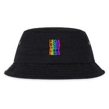 cooles Legilze Happiness T-Shirt Spruch - Kinder Bucket Hat - Schwarz - Vorne