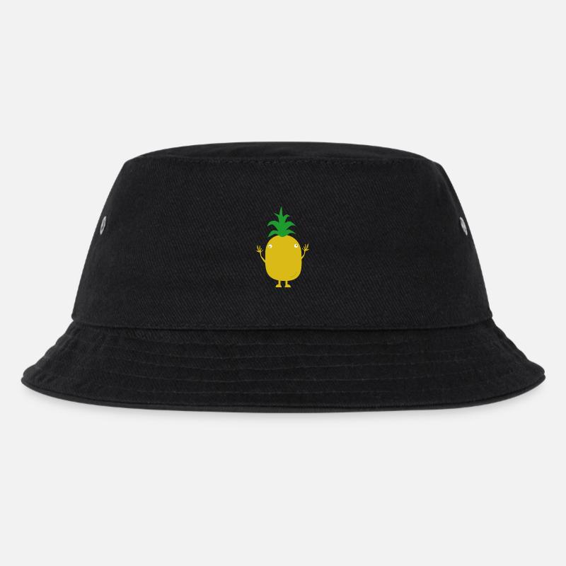 pineapple - Kids’ Bucket Hat - black