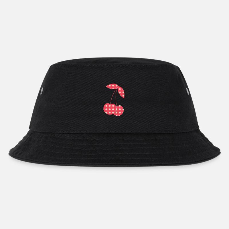 Kirschen - Kinder Bucket Hat - Schwarz