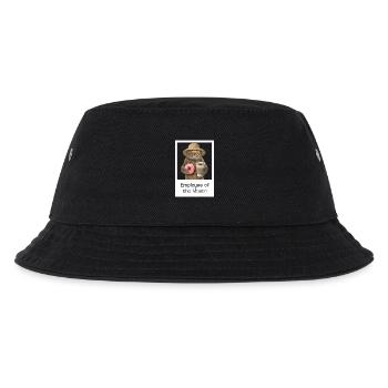 Katze Design -Katzenshirt - Employee of the month - Kinder Bucket Hat - Schwarz - Vorne