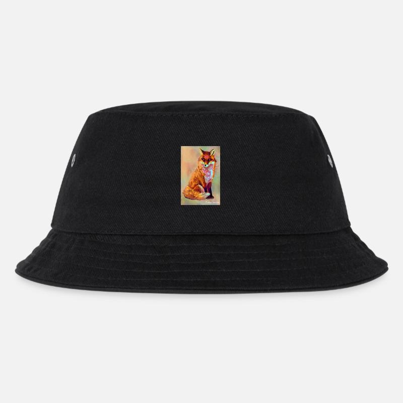 Fox poster - Kids’ Bucket Hat - black