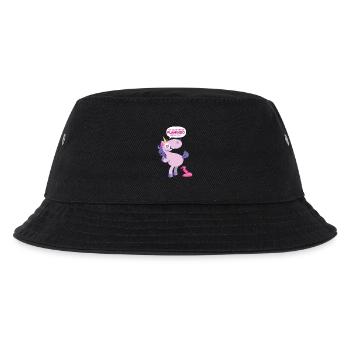 Einhorn Flamingo gemacht - Kinder Bucket Hat - Schwarz - Vorne