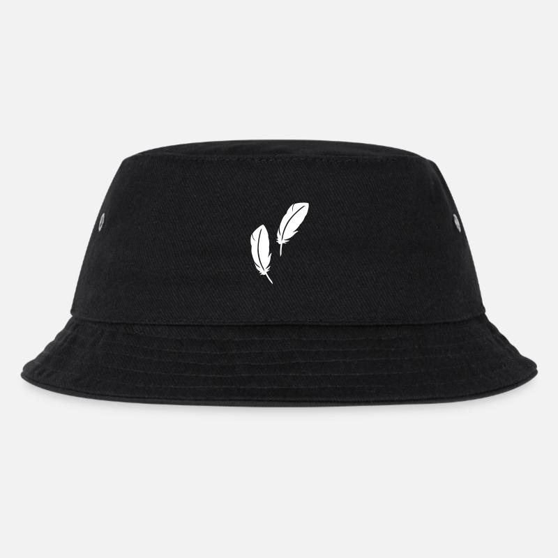 Feder - Kinder Bucket Hat - Schwarz