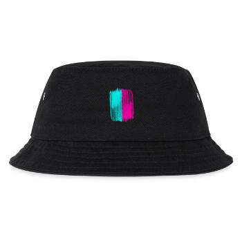 Pink Und Türkis Trendfarben Acrylfarbe Ich Liebe - Kinder Bucket Hat - Schwarz - Vorne