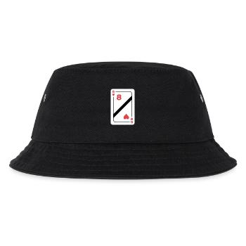 Herz Acht Spielkarte Pokerkarte - Kinder Bucket Hat - Schwarz - Vorne