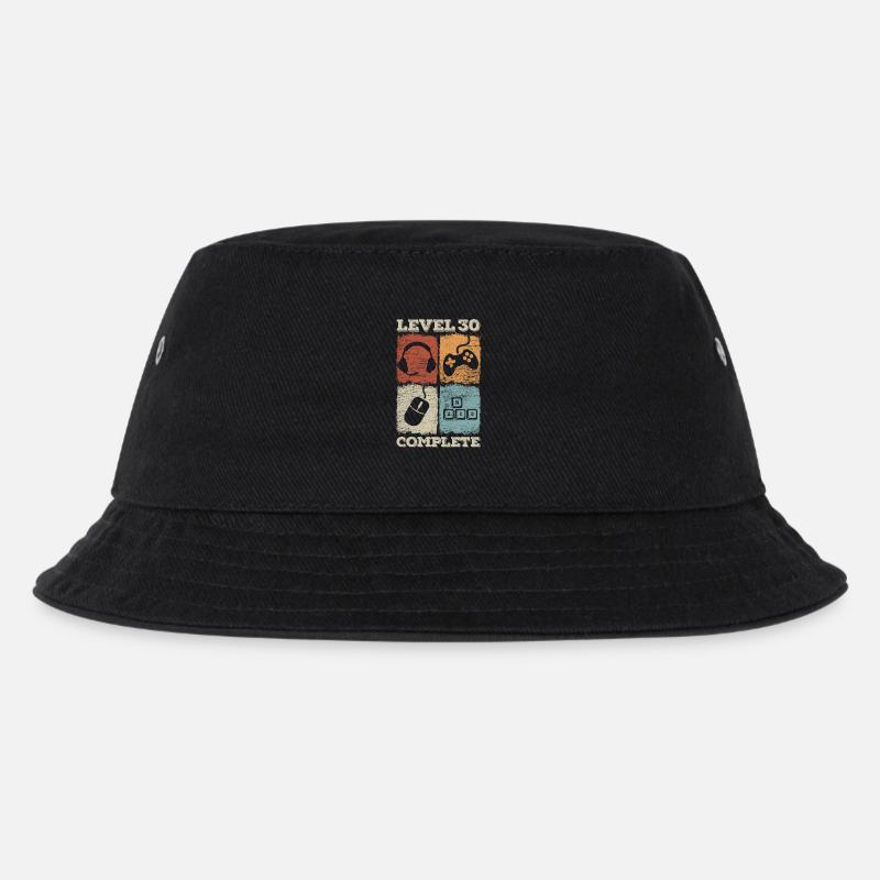 30. Geburtstag Level Complete Gaming - Kinder Bucket Hat - Schwarz