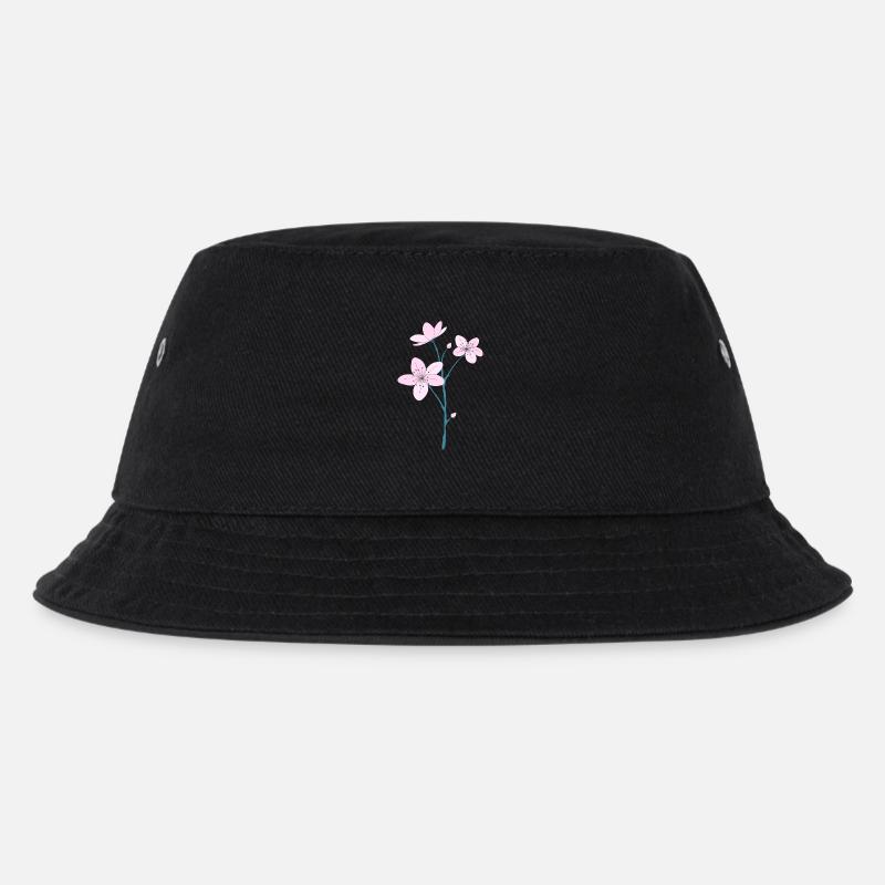 Kirschblüten - Kinder Bucket Hat - Schwarz