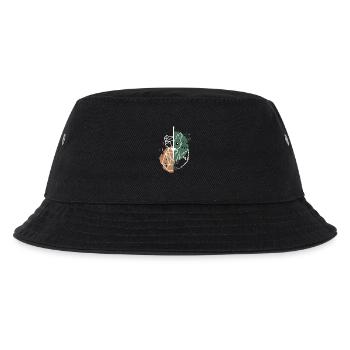 Fox vs Origami weiße Zeichnung - Kinder Bucket Hat - Schwarz - Vorne