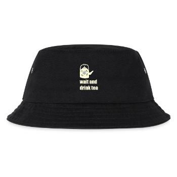 wait and drink tea - Kinder Bucket Hat - Schwarz - Vorne