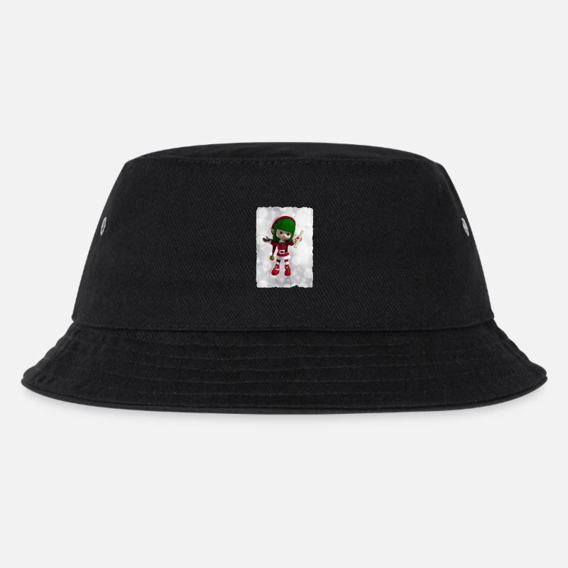 Green Elf - Kids’ Bucket Hat - black