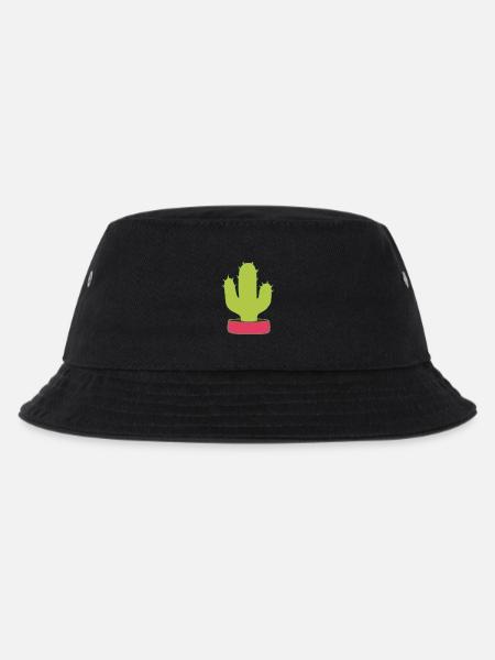 Kaktus, Kakteen, Sukkulenten, Pflanze - Kinder Bucket Hat - Schwarz