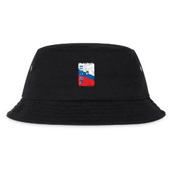 Slowenien Vintage Flagge - Kinder Bucket Hat - Schwarz - Vorne