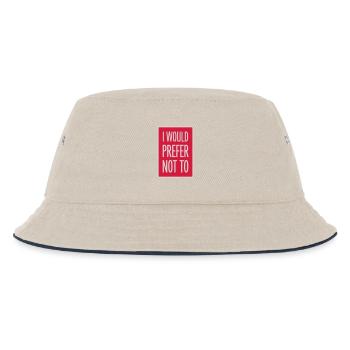I prefer not to - Kids’ Bucket Hat - ecru/navy - Front