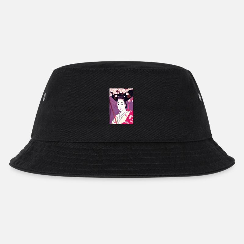 Geisha 4 - Kinder Bucket Hat - Schwarz