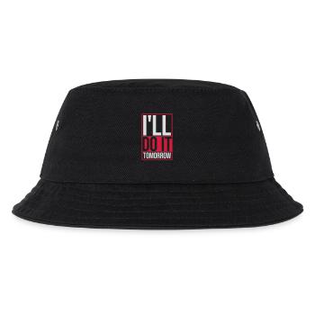 do it tomorrow Zitat - Kinder Bucket Hat - Schwarz - Vorne
