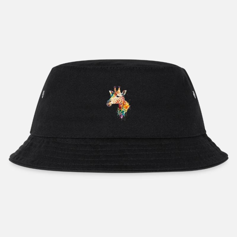 Giraffe - Kids’ Bucket Hat - black
