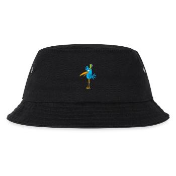 Blue bird and its hat - Kids’ Bucket Hat - black - Front