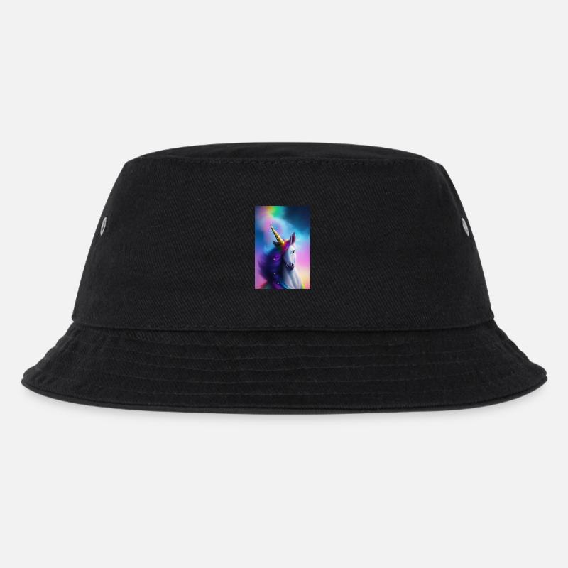 Einhorn - Kinder Bucket Hat - Schwarz