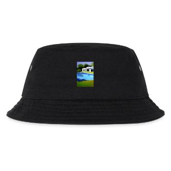 White villa with pool - Kids’ Bucket Hat - black - Front