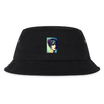 Abstrakte Gesichts Kunst - Kinder Bucket Hat - Schwarz - Vorne