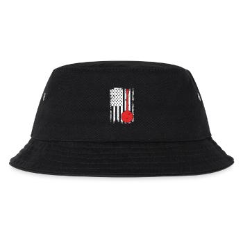 USA Patriotischer Banjospieler - Kinder Bucket Hat - Schwarz - Vorne