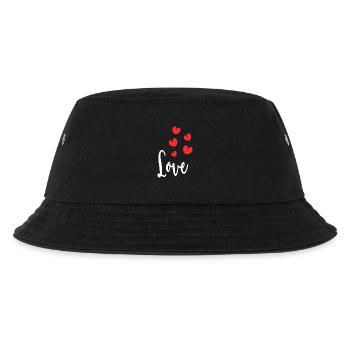 SAINT VALENTINE. bachelorette party. I LOVE YOU. I LOVE YOU. LOVE - Kids’ Bucket Hat - black - Front