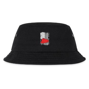 US Patriotischer Eisenbahner - Kinder Bucket Hat - Schwarz - Vorne