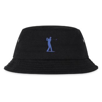 Golfspieler Silhouette - Abschlag Golf - Kinder Bucket Hat - Schwarz - Vorne