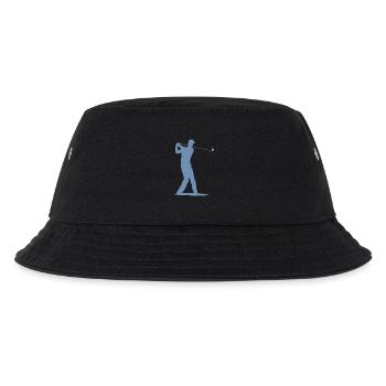 Golfspieler Silhouette - Abschlag Golf - Kinder Bucket Hat - Schwarz - Vorne