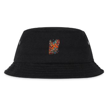 Herbst Blumen mit Nüsse - Kinder Bucket Hat - Schwarz - Vorne