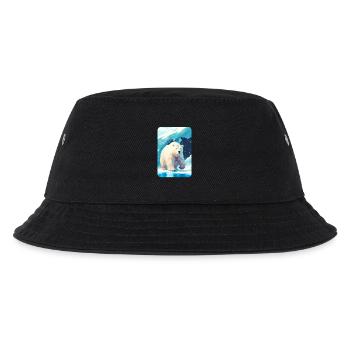 Polarbär im ewigen Eis - Kinder Bucket Hat - Schwarz - Vorne
