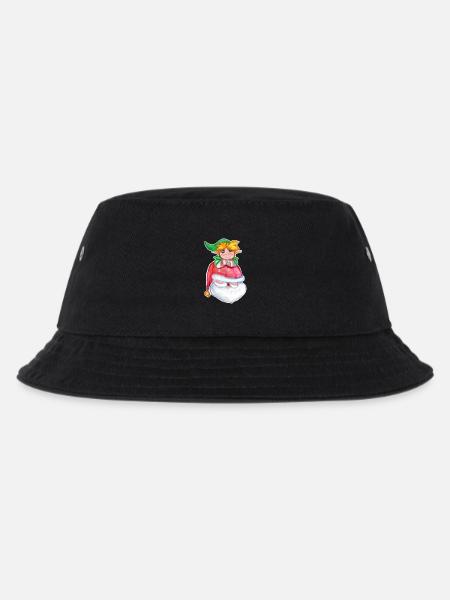 Kawaii Santa & Elf - Kinder Bucket Hat - Schwarz