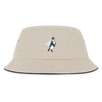 Pingouin voile de mariée mariage - Bob Enfant - blanc cassé/bleu marine - Devant