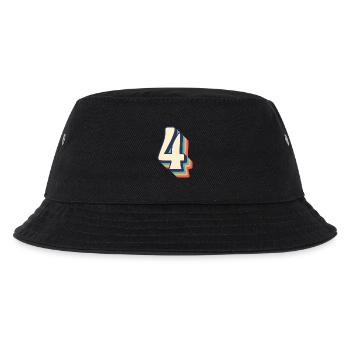 Vintage Retro T-Shirt Nummer Vier 4 Vier Quattro - Kinder Bucket Hat - Schwarz - Vorne