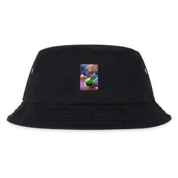 Green Origami Frog - Kids’ Bucket Hat - black - Front