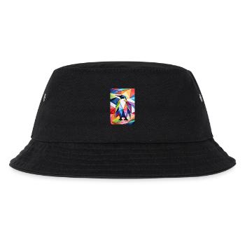 Rainbow Origami Penguin - Kids’ Bucket Hat - black - Front