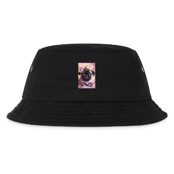 Joli bouledogue avec couronne de fleurs - Bob Enfant - noir - Devant