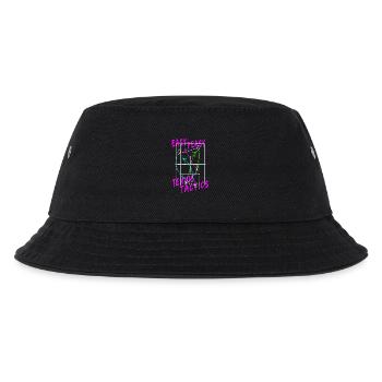 Easy Peasy Tennis Tactics Shirt Design - Kinder Bucket Hat - Schwarz - Vorne