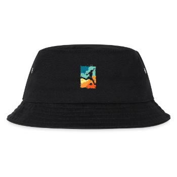 Fußball Spieler Farbexplosion Schuss retro vintage - Kinder Bucket Hat - Schwarz - Vorne