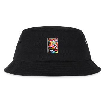 Regenbogen-Papier-Tiger - Kinder Bucket Hat - Schwarz - Vorne